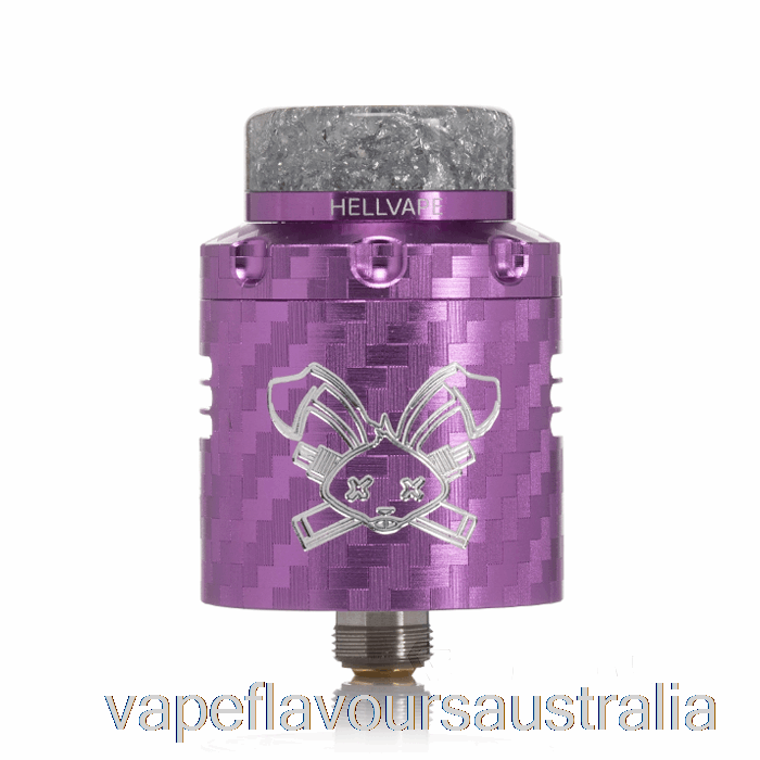 Vape Nicotine Australia Hellvape DEAD RABBIT V3 24mm RDA Purple Carbon Fiber